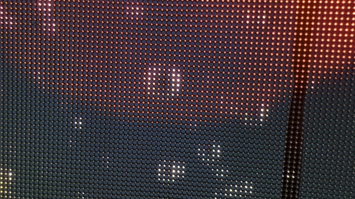 LED-pixelstructuur van een transparant scherm
