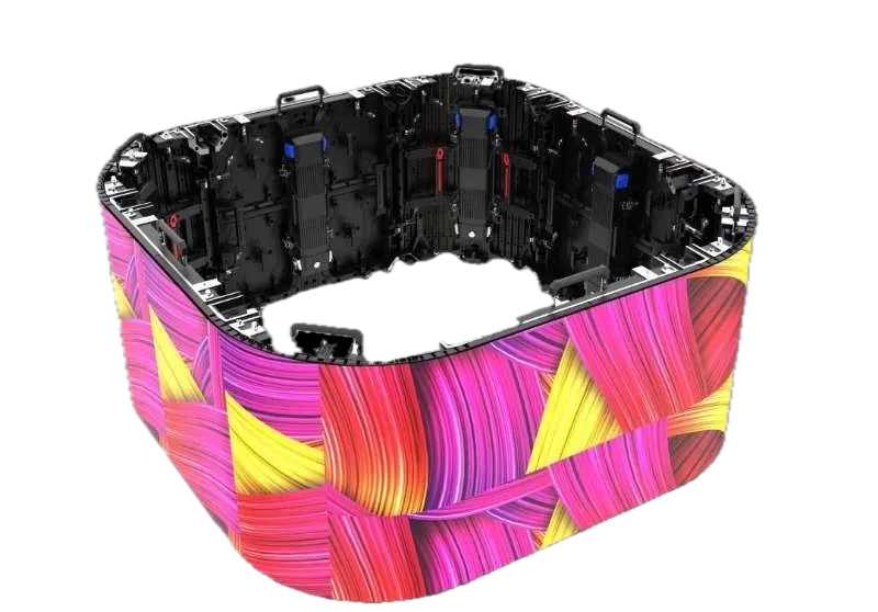 Flexibel LED-scherm in een ronde vorm