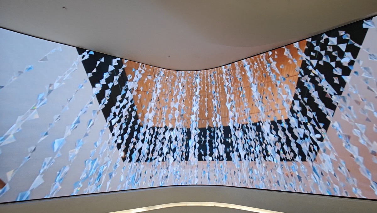 Breed gebogen LED-scherm met immersieve content