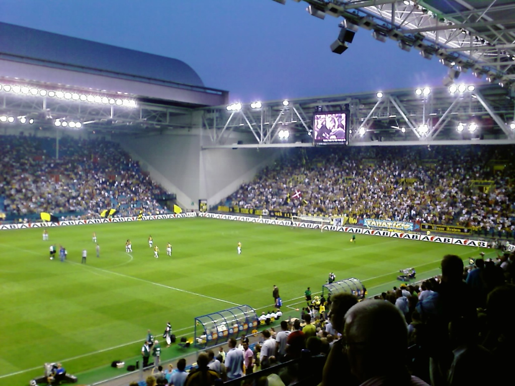 LED-boarding in een voetbalstadion