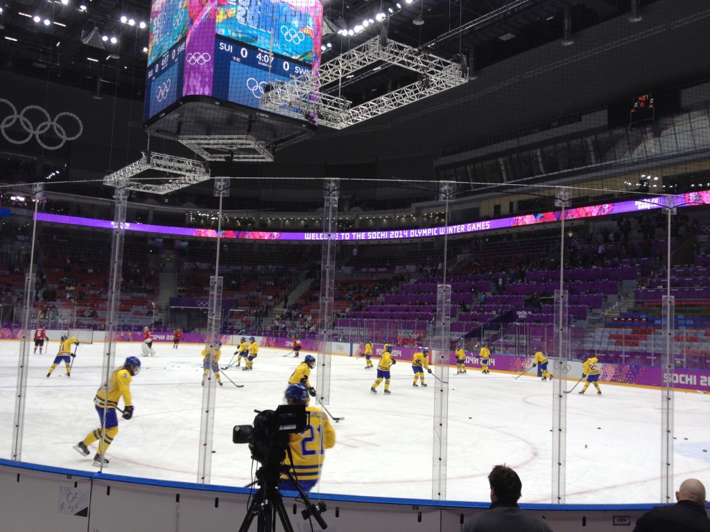 LED-project bij ijshockey in Sochi